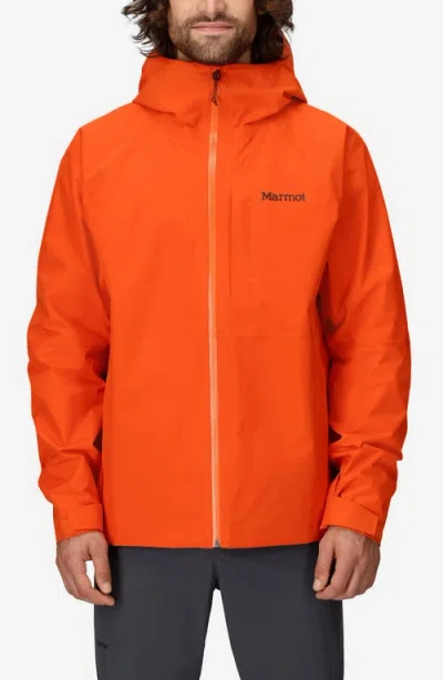 Marmot Waypoint Gore-tex® Waterproof Hooded Jacket In Orange