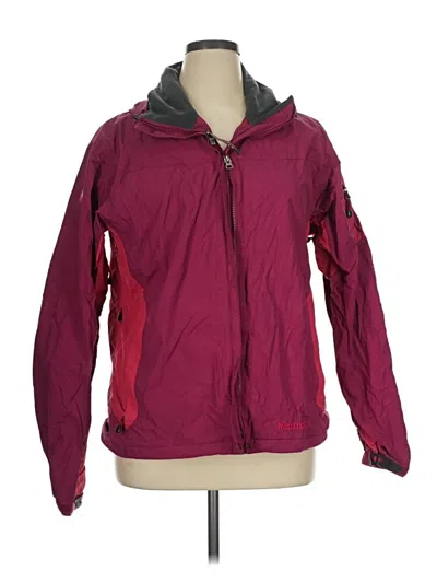 Pre-owned Marmot Windbreaker Jacket In Burgundy