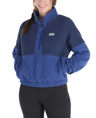 Marmot Women's 1/2-zip Retro Rocklin Fleece Jacket In Twilight Blue
