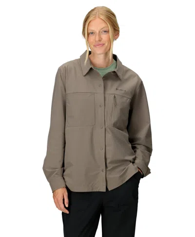 Marmot Women's Air Exchange Upf 40 Camp Collar Over Shirt In Claystone