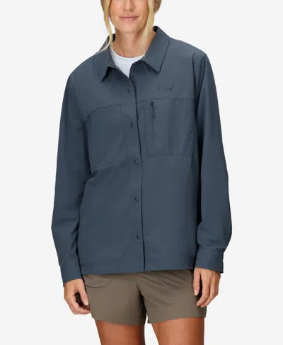 Marmot Women's Air Exchange Upf 40 Camp Collar Over Shirt In Thunderhea