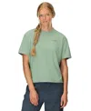 Marmot Women's Air Exchange Upf 50 Crew Short Sleeve Ribbed Collar T-shirts In Green