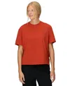 Marmot Women's Air Exchange Upf 50 Crew Short Sleeve Ribbed Collar T-shirts In Red
