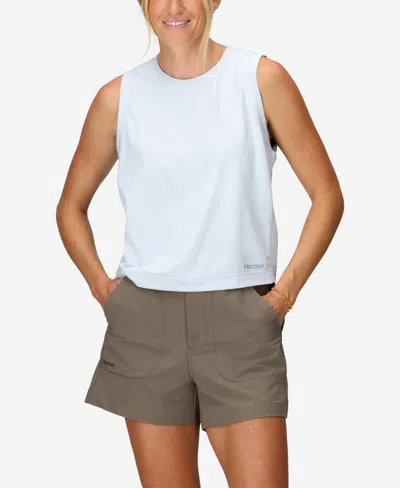 Marmot Women's Air Exchange Upf 50 High Neck Tank Shirt In Vapor