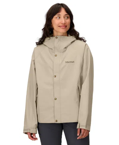 Marmot Women's Cascade Hooded Waterproof Jacket In Neutral