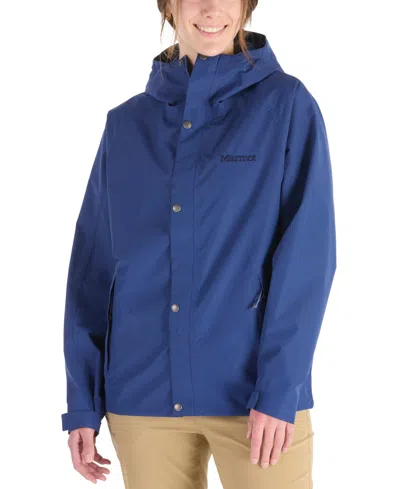 Marmot Women's Cascade Hooded Waterproof Jacket In Twlight Blue