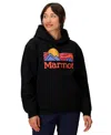 Marmot Women's Coastal Screen Printed Graphic Hoodie In Black