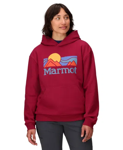 Marmot Women's Coastal Screen Printed Graphic Hoodie In Brown