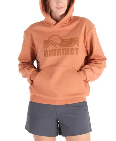 Marmot Women's Coastal Screen Printed Graphic Hoodie In Red