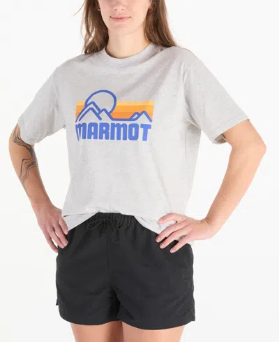 Marmot Women's Coastal Short-sleeve Graphic-print Tee In Light Grey