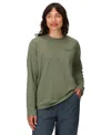 Marmot Women's Crewneck Long Sleeve T-shirt In Green