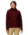 Marmot Women's Drop Line Full-zip Sweater Hoodie In Burgundy