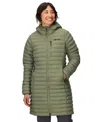 Marmot Women's Echo Featherless Hooded Long Jacket In Green