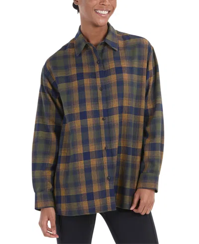 Marmot Women's Fairfax Flannel Shirt In Nori,golden Sun