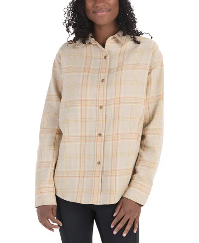 Marmot Women's Fairfax Flannel Shirt In Sandbar