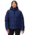 Marmot Women's Guides Big-baffled Puffer Hooded Jacket In Blue
