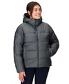 Marmot Women's Guides Big-baffled Puffer Hooded Jacket In Gray