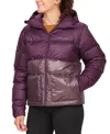 Marmot Women's Guides Hooded Zip-front Down Coat In Purple Fig,hazy Purple