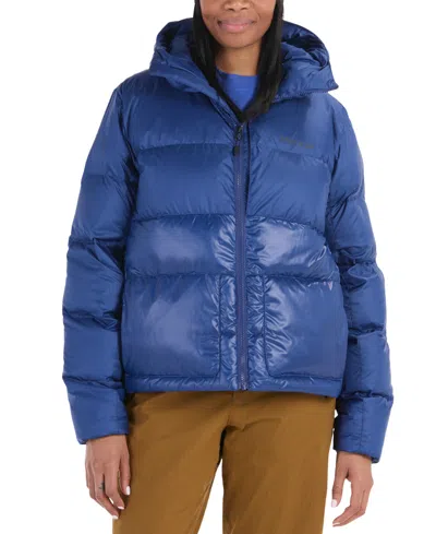 Marmot Women's Guides Hooded Zip-front Down Coat In Twilight Blue