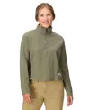 Marmot Women's Half-zip Long Sleeve Sweatshirt In Green