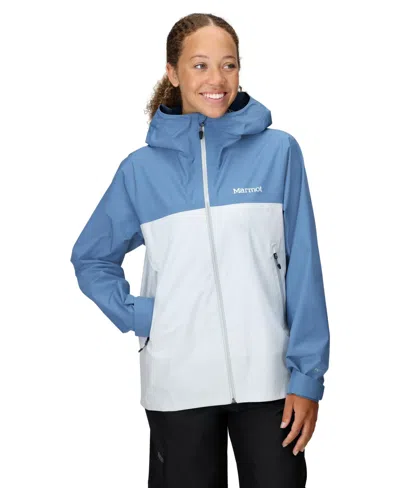 Marmot Women's Minimalist Pertex Hooded Collar Jackets In Blue