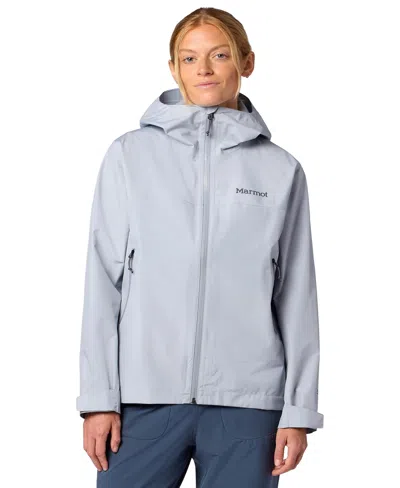 Marmot Women's Minimalist Pertex Hooded Collar Jackets In Blue