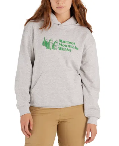 Marmot Women's Mmw Logo-print Ribbed-trim Hoodie