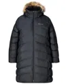 Marmot Women's Montreaux Long Winter Down Hooded Coat In Black