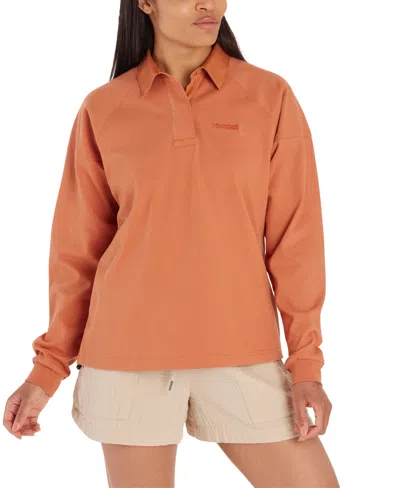 Marmot Women's Mountain Works Long-sleeve Rugby Shirt In Sunburn