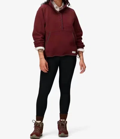 Marmot Women's Peak Cozy Quarter Snap Pullover In Acai Berry Heather In Multi