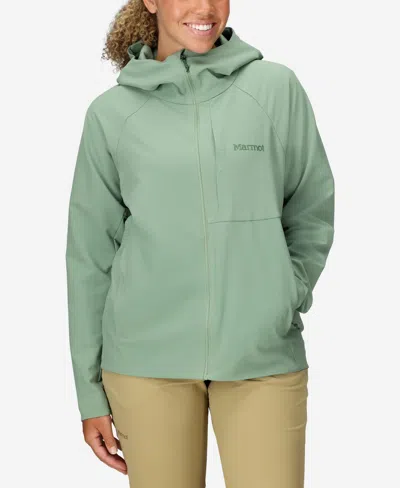 Marmot Women's Pinnacle Driclime Hooded Jacket In Green