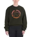 Marmot Women's Retro Mountain Boxy Crewneck Sweatshirt In Rosin Green