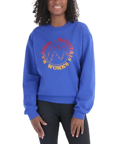 Marmot Women's Retro Mountain Boxy Crewneck Sweatshirt In Trail Blue