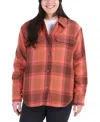 Marmot Women's Ridgefield Sherpa Lined Flannel Coat In Grapefruit