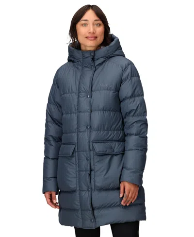 Marmot Women's Strollbridge Hooded Down Parka In Blue