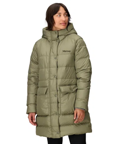Marmot Women's Strollbridge Hooded Down Parka In Green
