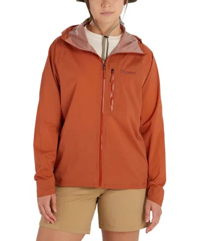 Marmot Women's Superalloy Packable Rain Jacket In Auburn