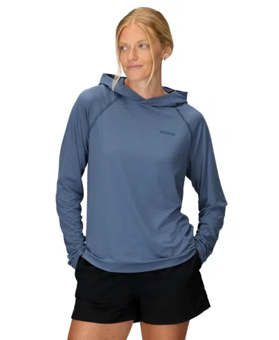 Marmot Women's Wind Ridge Raglan Sleeve Hoodie In Blue