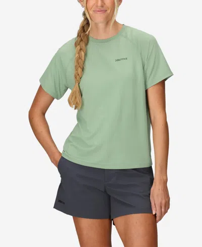 Marmot Women's Windridge Short Sleeve Crewneck Shirt In Agate Gree