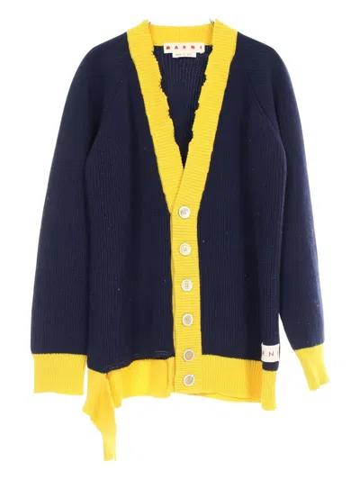 Pre-owned Marni 00s Buttoned Cardigan In Blue