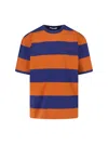 Marni Crew Neck Striped Short Sleeve T Shirt In Multi