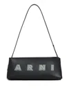 Marni Borsa A Spalla Museo Baguette In Pelle Nera In Black