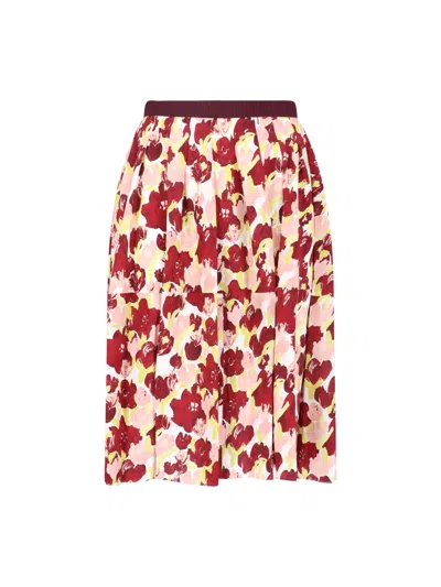 Marni 100% Silk Skirt In Multicolour