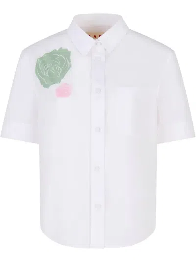 Marni Floral-print Shirt In ホワイト