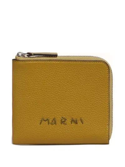 Marni Textured Leather Zip-around Wallet