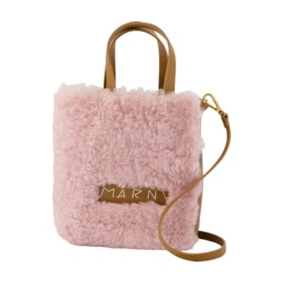 Marni Museo Soft Shopper Bag  Leather Pink