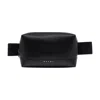 Marni Rectangular Smooth Textured Belt Bag In Black