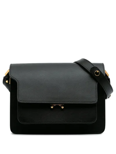 Pre-owned Marni 2000-2025 Medium Leather Trunk Crossbody Bag