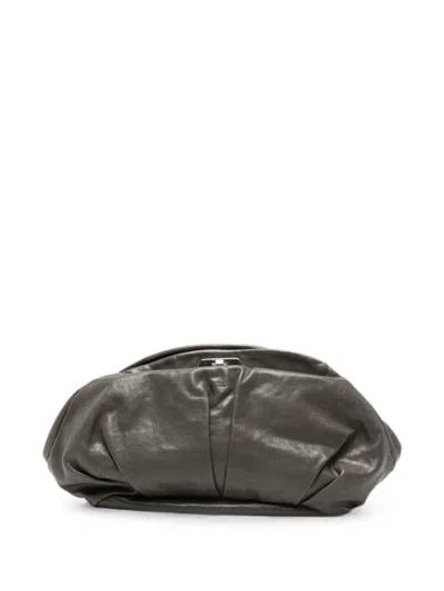 Pre-owned Marni 2000s Ruched-detail Clutch Bag In Grey