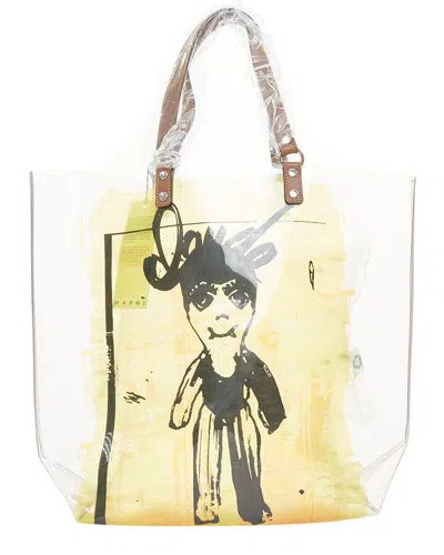 Pre-owned Marni 2010 Cristal Claude Puppet Print Handle Tote Bag (authentic Pre-loved)